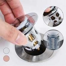 Wash Basin Drain Plug Wash Basin Drain Plug Wash Basin Drain Pipe Spring Core Stainless Steel Spring - Silver - View 4