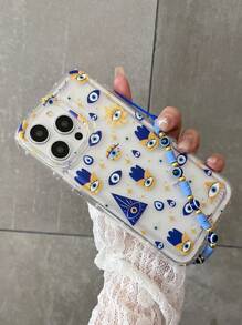 Ốp lưng điện thoại chống trầy xước hình mắt quỷ có dây đeo, tương thích với iPhone 16 Pro Max, 14/13, 12, 11 Pro Max, XS Max, X, XR, 8, 7, Plus, Mini, lý tưởng làm quà tặng sinh nhật cho bạn gái, bạn trai hoặc tự sử dụng - Nhiều màu - Xem 3