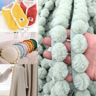 5 件 1M*3cm 柔软毛绒仿兔毛彩色绒球 - 柔软、蓬松、逼真的仿狐狸毛，适用于 DIY 服装、鞋子、帽子和宠物配饰 - 非常适合手工制作和装饰