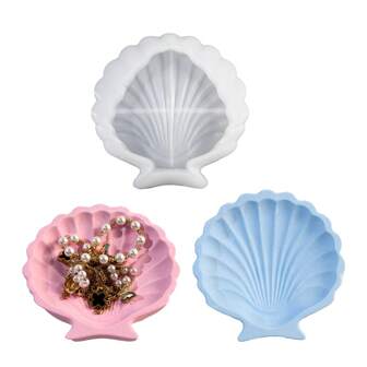 1 件贝壳树脂模具 DIY 套件，硅胶模具，用于制作树脂装饰盘、家居装饰