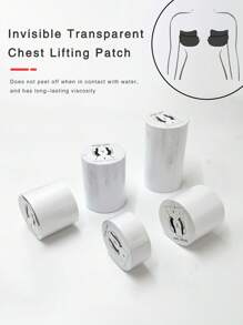 Băng dán ngực trong suốt 2,5cm/3,8cm/5cm/7,5cm/10cm thời trang nâng ngực Băng dán ngực vô hình Áo ngực cho phụ nữ mặc váy hoặc quần áo nâng ngực - Trong sáng - Xem 1