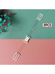 3 件装弹性胸罩防滑夹，可调节内衣运动肩带，用于塑形和固定 - 杏色 - 查看 19