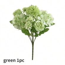 1 Peça Buquê de Peônia, Hortênsia e Crisântemo de Seda - Perfeito para Casamentos, Noivados e Decoração Doméstica | Acento de Mesa de Primavera, Dia dos Namorados, Presente de Aniversário, Formatura, Decoração de Outono