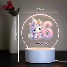 1 件装 美丽定制台灯夜灯 生日独角兽 适用于卧室装饰灯 圣诞礼物