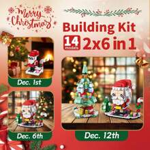 Kerstadventskalender 2024, Aftellen naar Kerstmis - Bouw Blind Box - Aftellen