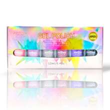 Set Of Semi-Permanent Nail Polishes Brand Sunny 12ml Box With 6 Shades