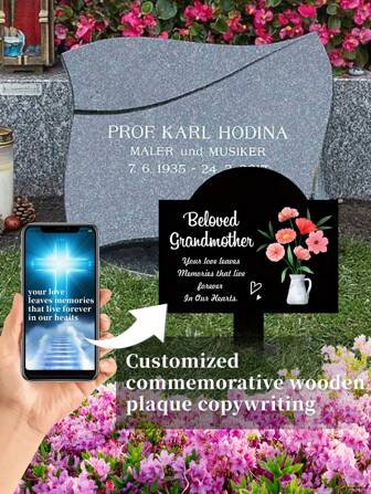 Anpassad minnesplakett - Sorgdesign för brors grav, kyrkogård och trädgårdsdekoration, lämplig för olika tillfällen, alla hjärtans dag, alla hjärtans dag-dekorationer, födelsedagspresenter, examen, festkalender