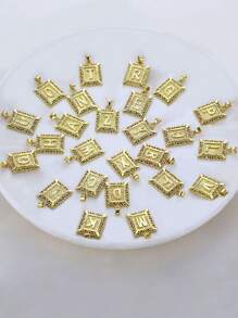 女士字母项链，大写CZ A-Z字母金项链，粗链项链，嘻哈风格首饰 - 金色 - 查看 5