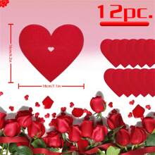 4pcs/Set Valentine's Day Knife Fork Set With Heart-Shaped Spoon & Fork In Decorated Ribbon Napkin Dining Mat Wedding Supplies - Multicolor - View 3