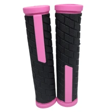 Openwork Rubberized Sport Bike Glove Grip - Pink - View 3