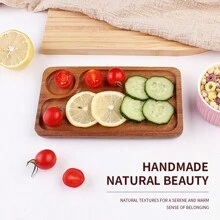 Wooden Tray, Rectangular Cake & Dessert Platter, Suitable For Restaurant, Family Gathering, Cake Display, Storage In Kitchen, Bedroom, Living Room - Brown - View 7