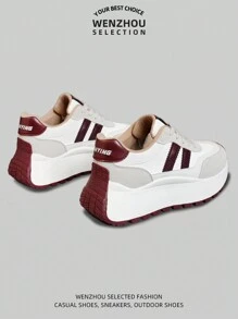 新款女士运动户外休闲鞋厚底耐磨轻便透气时尚百搭热销