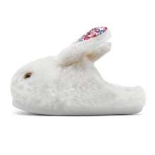 Women Bunny Slippers Cartoon Rabbit Slippers, Fluffy Plush Animal Slippers Winter Indoor Outdoor Slippers Warm Cozy Comfy Home Floor Slipper Shoes - trắng - Xem 3