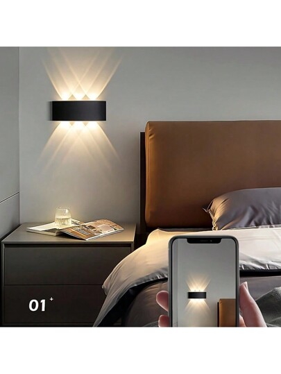 Pcs, Indoor Wand Light, Moderne Warm Verlichting Bedroom Bedside Lamp, Corridor Up Down ative Lights, Stairs, Living Room, Garage, Background view 5