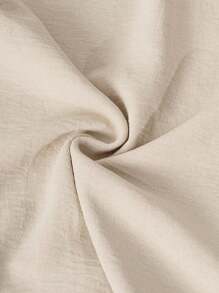 2pcs/set de las mujeres de color sólido V-cuello corto halter camiseta y pantalones de cintura elástica de pierna recta, tirantes espaguetis sin mangas delgado top y pantalones sueltos con cordones, traje de moda casual de vacaciones - Blanco - Ver 8