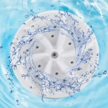 PINKSHOP Mini USB Portable Bucket Rotary Clothes Washing Machine - White - View 4