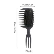 1 Gói Lược Chải Tóc Xoăn Lông Lợn Rừng Lược Định Hình Xoăn Cho Tóc Xoăn Sóng Thẳng, Thiết Kế Tay Cầm Hình Ba Chĩa Độc Đáo Cho Tóc Ướt Khô - Nhiều màu - Xem 3