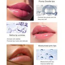 1 瓶 Cargot 摩洛哥坚果油 SOS 丰唇精华液，本地仓库 - 保湿膜蛋白活性弹力润唇膏，适合所有肤质，浆果爽肤泥，为自然妆效增添魅力，富含矿物油的唇部营养增强剂 - 彩色 - 查看 10