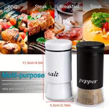 Bộ 2 lọ đựng muối và hạt tiêu, Phụ kiện nhà bếp, Dã ngoại ngoài trời, Trang trí nhà bếp theo phong cách trang trại hiện đại và nhà hàng, Đám cưới, Quà tặng tân gia có thể chứa nhiều phụ kiện thiết kế. - Nhiều màu - Xem 14