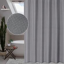 Rideau de douche en tissu, rideau de douche en polyester épais 155 g/m² semblable au lin pour salle de bain avec crochets, rideau de douche lavable de luxe pour hôtel