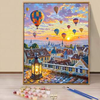 Kit de pintura por números para adultos - Lienzo de 16x20", juego de pintura acrílica fácil con pinceles y pinturas - Perfecto para decoración del hogar y regalos en cumpleaños, Día del Padre, Día de la Madre