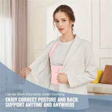1pc Fall Winter Pink Invisible Fall Winter Corrective Back Brace, Posture Corrector, Fixing Strap, For Men, Adults And Children, Sports And Outdoor Accessories, Assistive Training Tool To Correct And Prevent Hunchback Christmas Thanksgiving New Years Holiday Gifts Exercise Waist Belt Suitable For Workout Home Sports And Walk
