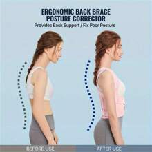 1pc Fall Winter Pink Invisible Fall Winter Corrective Back Brace, Posture Corrector, Fixing Strap, For Men, Adults And Children, Sports And Outdoor Accessories, Assistive Training Tool To Correct And Prevent Hunchback Christmas Thanksgiving New Years Holiday Gifts Exercise Waist Belt Suitable For Workout Home Sports And Walk