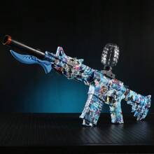 激动人心的 M416 电动球爆破玩具 - 高速、金属饰面、可充电，带眼镜 - 夏季生日复活节派对的完美礼物（不含子弹） - 彩色 - 查看 3