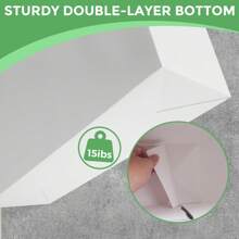 12pcs White Kraft Paper Gift Bags 16x6x11 Bulk Gift Bag, White Kraft Paper Shopping Bags With Ribbon Handles, Party Favor Bags, Shopping Bags, Retail Bags, Wedding Bags - 白色 - 查看 4