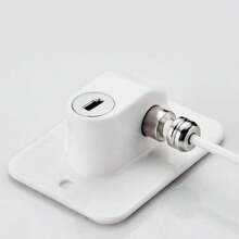 1pc Multi-Purpose Cabinet/Drawer/Window Lock Set In White With 2 Keys And Screws Included