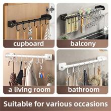 Kitchen Wall Mounted Storage Rack, No Tools Required, Holder For Spoons, Forks, Knives, Pot Lids, Organizer, Accessory Set