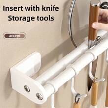 Kitchen Wall Mounted Storage Rack, No Tools Required, Holder For Spoons, Forks, Knives, Pot Lids, Organizer, Accessory Set