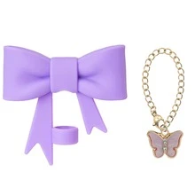 2 peças de decoração de canudo de silicone com laço, decoração de copo de metal ajustável, adequada para copos de vidro de 30 onças e 40 onças, presente de feriado - Multicolorido - Ver 11