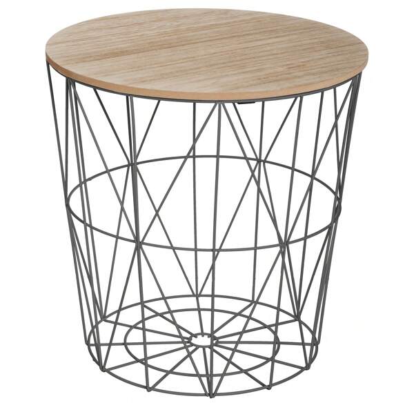 Well Home Mesa lateral de metal preto Well Home 'Kumi' Ø40x41cm. Envio grátis em 24/48 horas