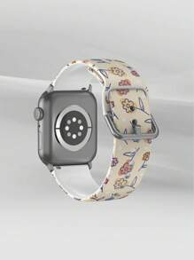 Dây đeo đồng hồ silicon thời trang giản dị tương thích với Apple Watch 38mm 40mm 41mm 45mm 44mm 42mm 49mm, Dây đeo thay thế mềm mại, thoáng khí, đàn hồi có họa tiết hoa và nơ tương thích với Apple Watch Ultra SE/9/8/7/6/5/4/3/2/1 Phụ kiện đồng hồ thông minh - màu sắc - Xem 3