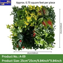 1 pieza Planta artificial decorativa para exteriores de 25cm*25cm/9.84pulg*9.84pulg, follaje artificial para exteriores, decoración de boda, decoración del hogar, decoración de pared, planta artificial, césped, flores artificiales, apta para decoración de bodas, decoración del hogar, decoración de exteriores
