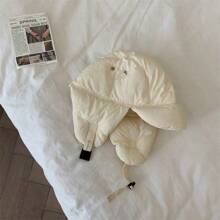 1 chiếc mũ chụp tai chống gió ấm áp đi xe đạp ngoài trời màu trơn cho mùa đông - mũ bảo vệ tai - Xem 4