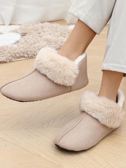 Nuevas sandalias abiertas para otoño/invierno 2024, para uso en exteriores antideslizantes, y cálidos pantuflas de felpa para interiores