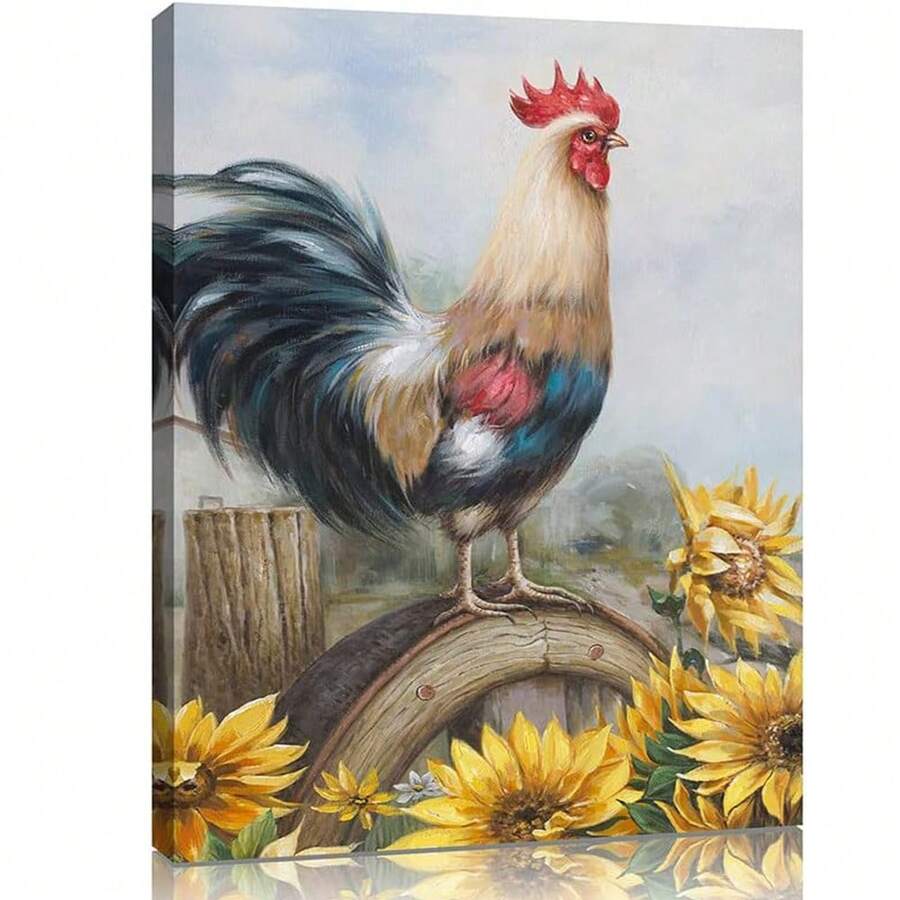 1pc Farmhouse Decor, Autumn Farm Scene Wall Painting, Country Artwork, Rustic Wall Art, Wheat Field Straw On Canvas For Kitchen Decorative Art Painting Beautiful Decorative Gift For Home Living Room Kitchen Dining Room Office Bedroom Bathroom Decor, Framed And Ready To Hang.