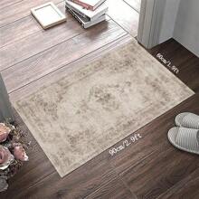 1pc leve luxo estilo boêmio simples europeu poliéster-nylon mistura espessada chenille tapete felpudo com padrão impresso colorido, adequado para quarto, sala de estar, corredor, sala de jantar em casa, lavável à máquina