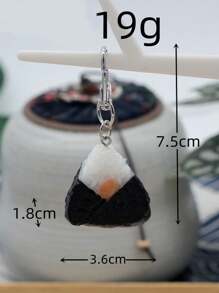 1pc Realistic Japanese Sushi & Rice Ball Charm Creative Gift Bag Pendant & Keychain Winter Gifts For Women - Multicolor - View 7