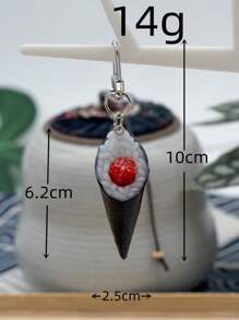 1pc Realistic Japanese Sushi & Rice Ball Charm Creative Gift Bag Pendant & Keychain Winter Gifts For Women - Multicolor - View 6