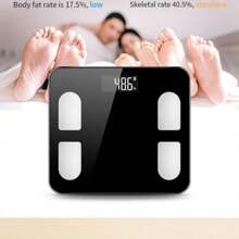 Digital Weight Scale, Suitable For Measuring Weight, High-Precision Four Sensors, LED Display, Tempered Glass Surface, Supports Up To 400 Lbs, Home Use - Black - View 7