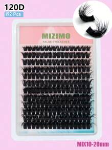12 排 240 簇 C/D/DD 卷曲蓬松假睫毛 60D 80D 100D 120D 160D 分段睫毛，加热貂皮效果延长睫毛，混合长度 12-20 毫米