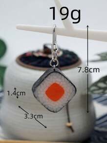 1pc Realistic Japanese Sushi & Rice Ball Charm Creative Gift Bag Pendant & Keychain Winter Gifts For Women - Multicolor - View 15