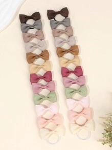 24pcs Earth Tone Color Hair Ties For Toddler Girls Brown Beige Khaki Elastic Ponytail Holders Small Hair Ties For Baby Girls Infants Solid Color Grosgrain Ribbon Rubber Bands Colorful Hair Bows Hair Ropes Kids Baby Hair Accessories Love Valentine - Multicolor - View 14