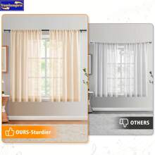 1pc Black Window Curtain Rod Set With Brackets, Adjustable Length, 1.6cm Diameter Metal Rod, Easy Installation Supports, Modern & Minimalist Style, Matte Black Design, Suitable For Sheer Bathroom Curtains Home Bathroom Decor Fall Decor Bathroom Accessories Back To School - Multicolor - View 9