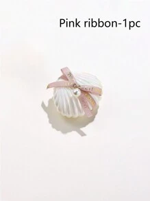 1 pieza Juego de velas de cera de soja con aroma a Freesia y acentos de concha y perla - Perfecto para recuerdos de boda, baby showers y decoración del hogar