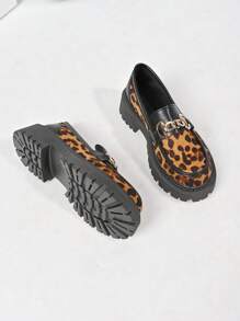 Giày lười đế dày đế cao thoải mái thời trang giản dị cho nữ, giày lười đế xuồng & đế xuồng, mùa xuân và mùa thu - Màu vàng - Xem 7