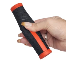 Openwork Rubberized Sport Bike Glove Grip - Red - View 3
